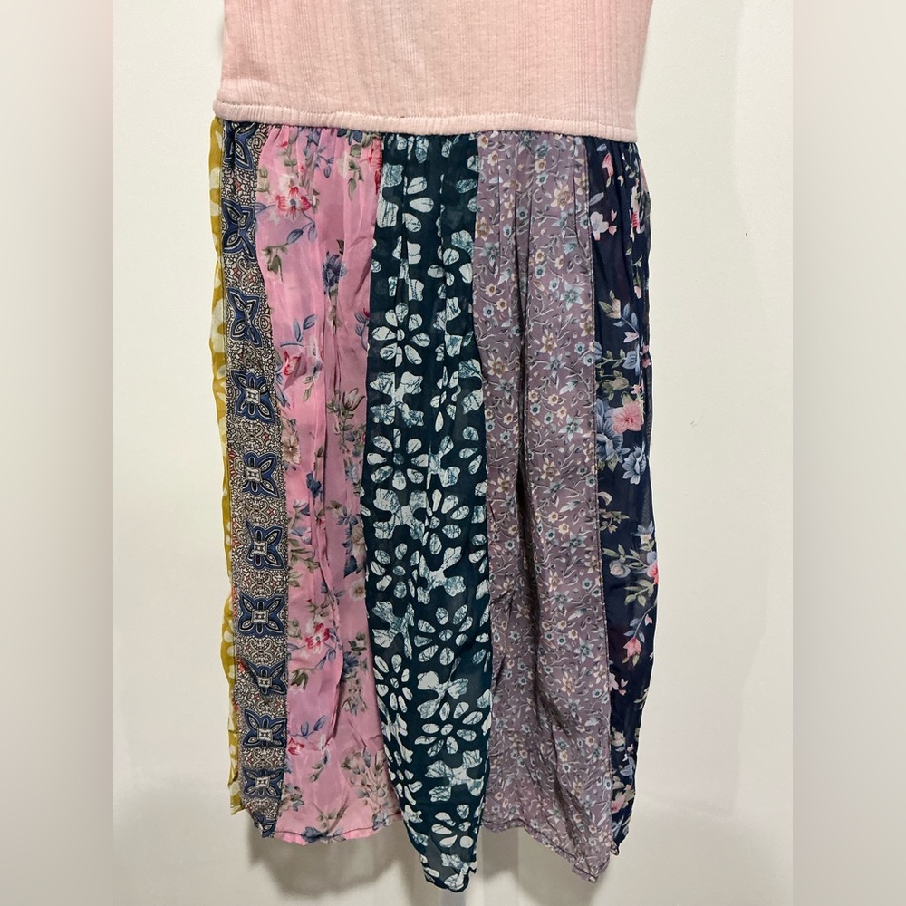 Chic Patchwork Mini Dress with Adjustable Straps … - image 4